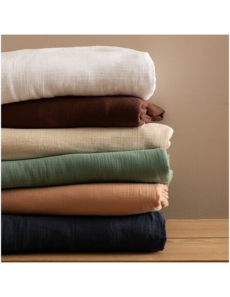 Parure De Lit Flora Beige Lin 240x220 Atmosphera