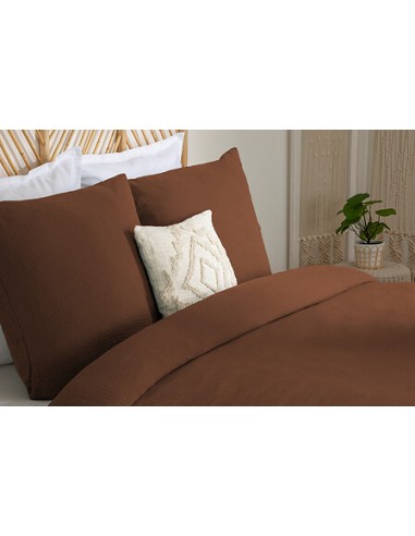 Parure De Lit Flora Marron 240x220 Atmosphera