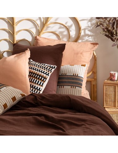 Parure De Lit Flora Marron 240x220 Atmosphera