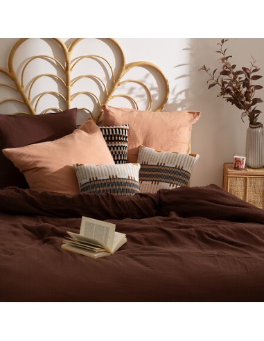 Parure De Lit Flora Marron 240x220 Atmosphera