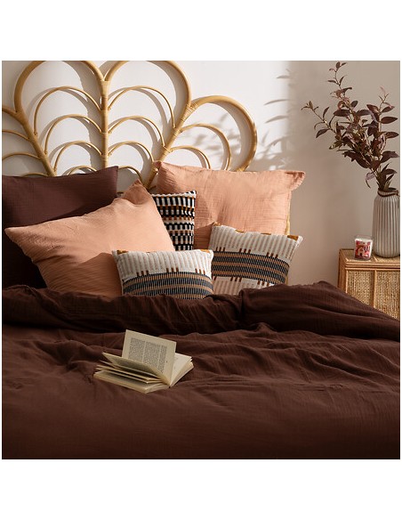 Parure De Lit Flora Marron 240x220 Atmosphera