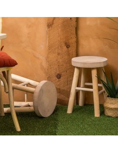 Tabouret D'appoint Nyar D28 Beige Atmosphera 2