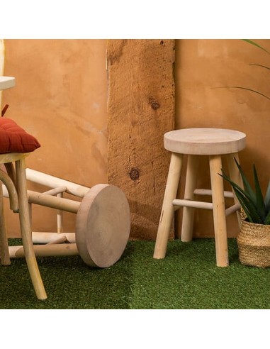 Tabouret D'appoint Nyar D28 Beige Atmosphera