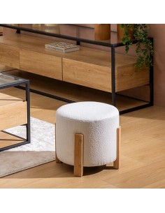 Tabouret D'appoint Bansa Blanc Atmosphera 2