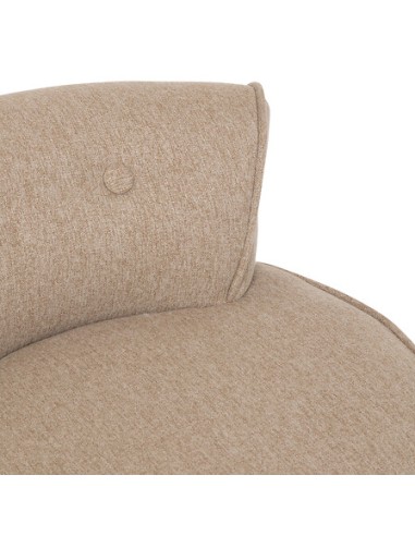 Tabouret D'appoint Firmin En Velours Beige Atmosphera