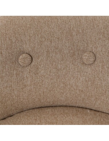 Tabouret D'appoint Firmin En Velours Beige Atmosphera