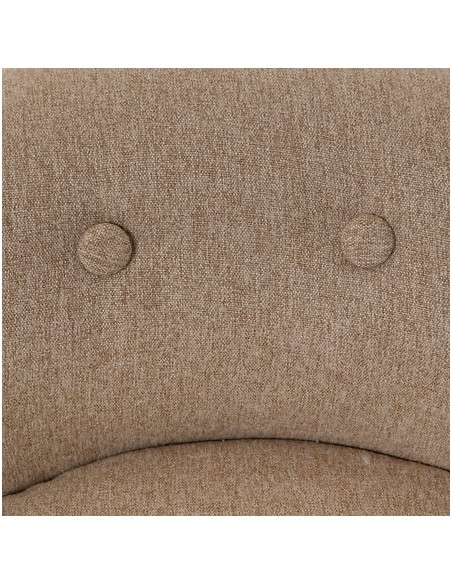 Tabouret D'appoint Firmin En Velours Beige Atmosphera