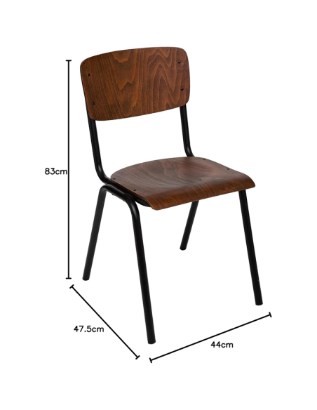 Chaise D'écolier Kiel Marron Atmosphera