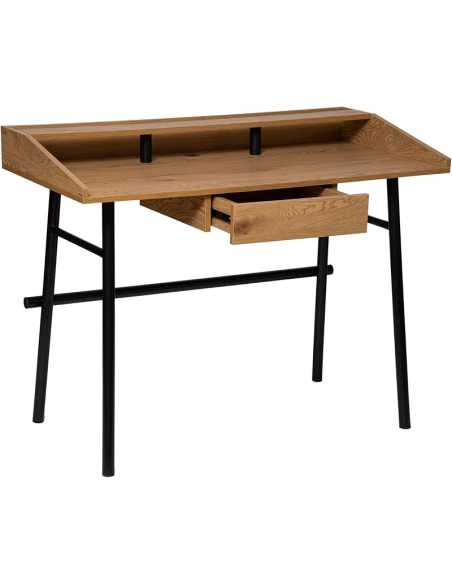 Bureau 1 tiroir Josan Marron Atmosphera