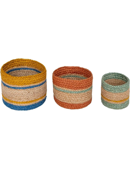 Lot de 3 paniers Marrakech jute Multicolore Atmosphera