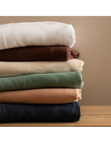 Parure de lit 3 pièces Flora 260x240 Beige Lin Atmosphera