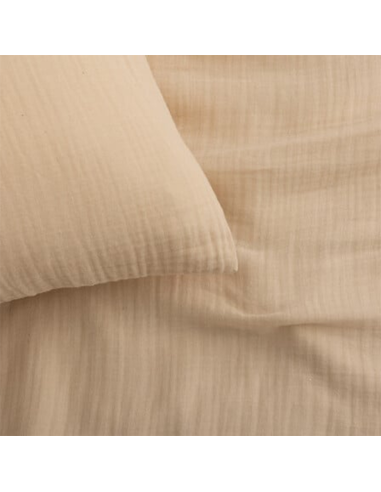 Parure de lit 3 pièces Flora 260x240 Beige Lin Atmosphera