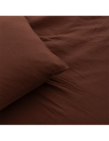 Parure de lit 3 pièces Flora 260x240 Marron Atmosphera