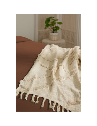 Parure de lit 3 pièces Flora 260x240 Marron Atmosphera