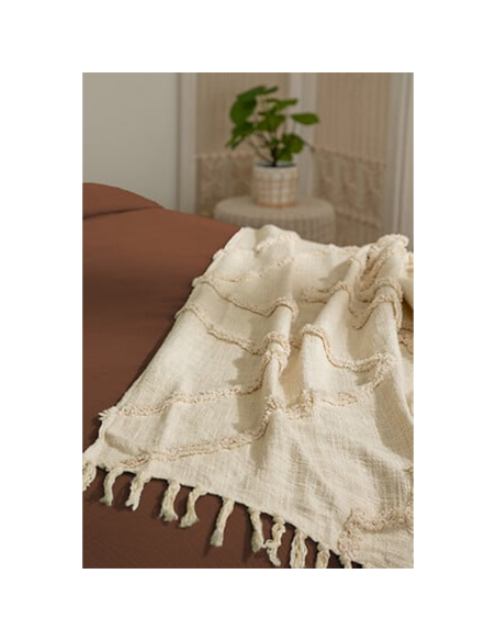 Parure de lit 3 pièces Flora 260x240 Marron Atmosphera