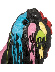 Statuette Lion Chance Noir Atmosphera 2