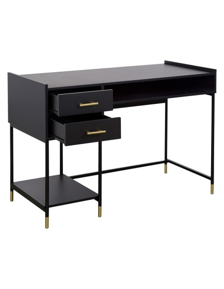 Bureau 2 tiroirs Tedy Noir Atmosphera