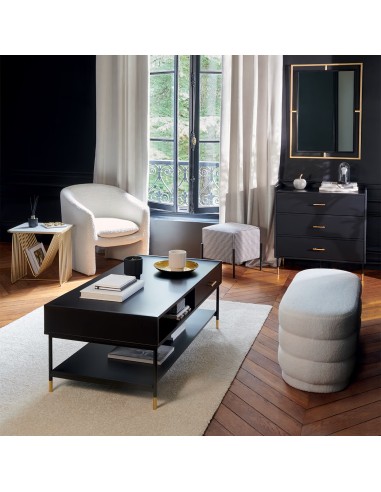 Commode 3 tiroirs Tedy Noir Atmosphera