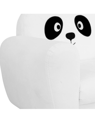Fauteuil Enfant Avec Oreilles Panda Blanc Atmosphera