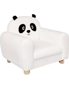 Fauteuil Enfant Avec Oreilles Panda Blanc Atmosphera
