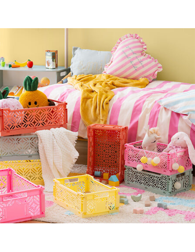 Parure de lit enfant réversible rayures Violet 140x 200 Atmosphera For Kids