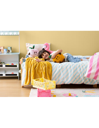 Parure de lit enfant réversible rayures Violet 140x 200 Atmosphera For Kids