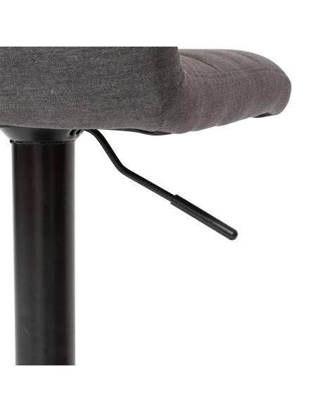 Chaise de bar haute ajustable Delek PU Gris Foncé Atmosphera