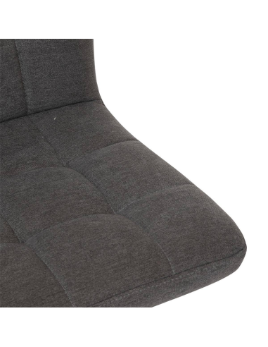 Chaise de bar haute ajustable Delek PU Gris Foncé Atmosphera