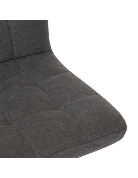 Chaise de bar haute ajustable Delek PU Gris Foncé Atmosphera
