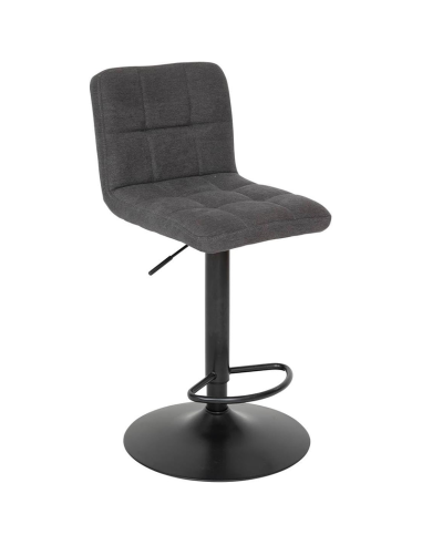 Chaise de bar haute ajustable Delek PU Gris Foncé Atmosphera