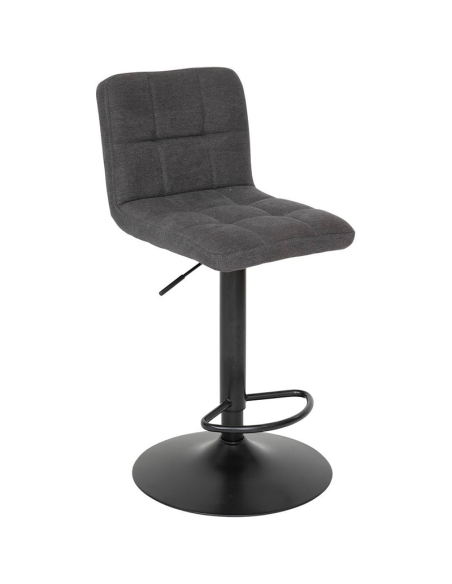 Chaise de bar haute ajustable Delek PU Gris Foncé Atmosphera