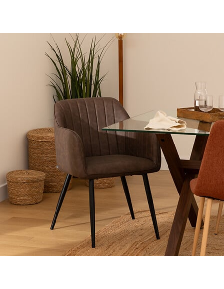 Fauteuil De Diner Visoca Marron Atmosphera