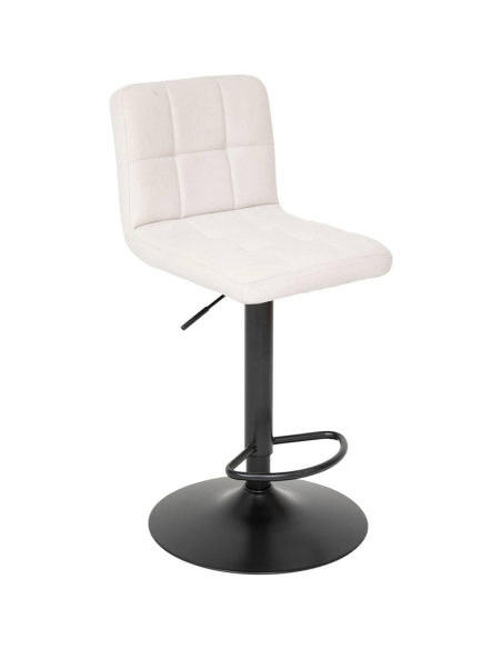 Chaise de bar haute ajustable Delek PU Beige Atmosphera