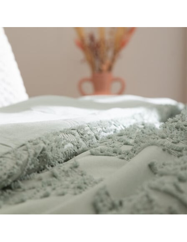 Parure de lit 3 pièces Jacquard Wild Romance 240x220 Vert Atmosphera