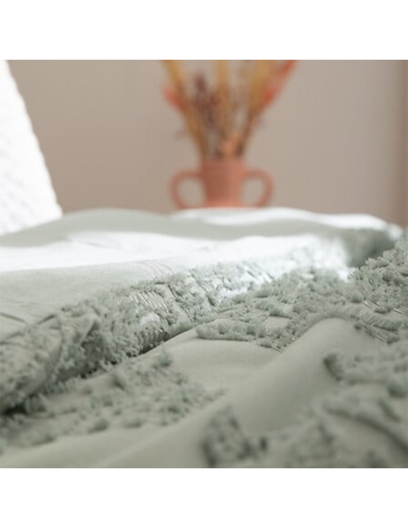 Parure de lit 3 pièces Jacquard Wild Romance 240x220 Vert Atmosphera