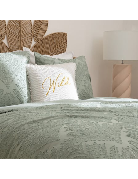 Parure de lit 3 pièces Jacquard Wild Romance 240x220 Vert Atmosphera