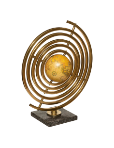 Globe terrestre Sandy en métal Doré Atmosphera