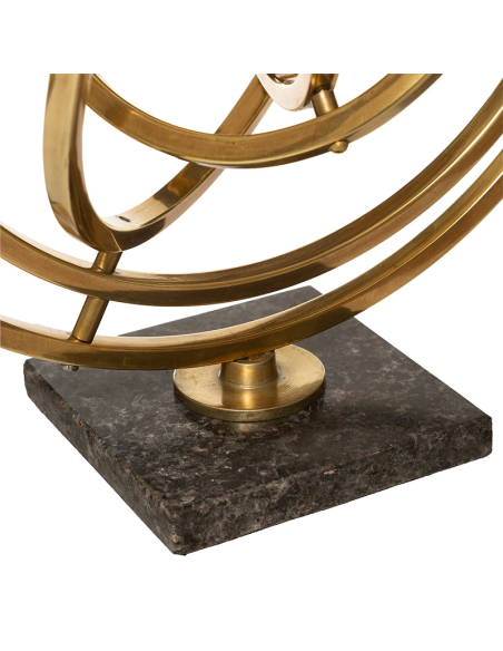 Globe terrestre Sandy en métal Doré Atmosphera