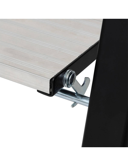 Marchepied 2 marches pliant aluminium Gris Five