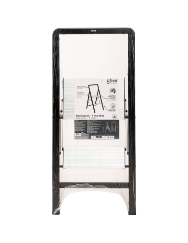 Marchepied 2 marches pliant aluminium Gris Five