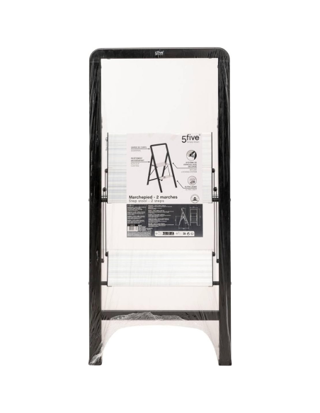 Marchepied 2 marches pliant aluminium Gris Five