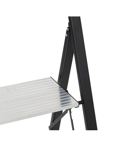 Marchepied 3 marches pliant aluminium Gris Five