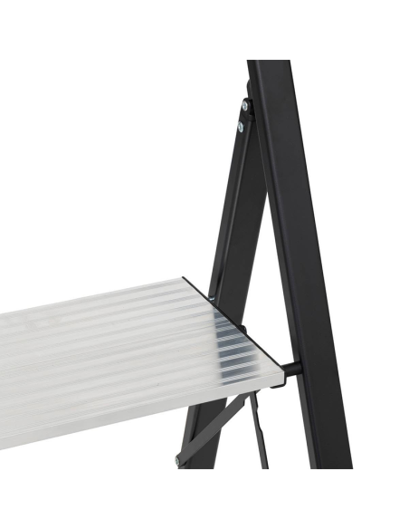 Marchepied 3 marches pliant aluminium Gris Five