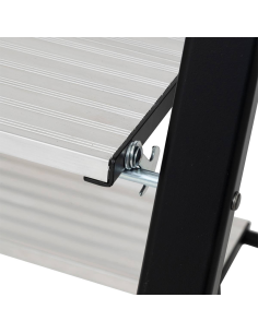 Marchepied 3 marches pliant aluminium Gris Five 2
