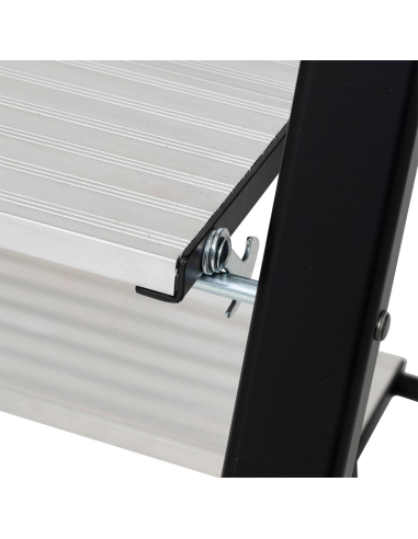 Marchepied 3 marches pliant aluminium Gris Five