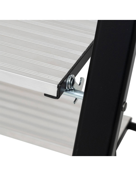 Marchepied 3 marches pliant aluminium Gris Five