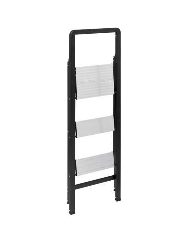 Marchepied 3 marches pliant aluminium Gris Five