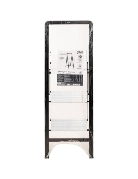 Marchepied 3 marches pliant aluminium Gris Five