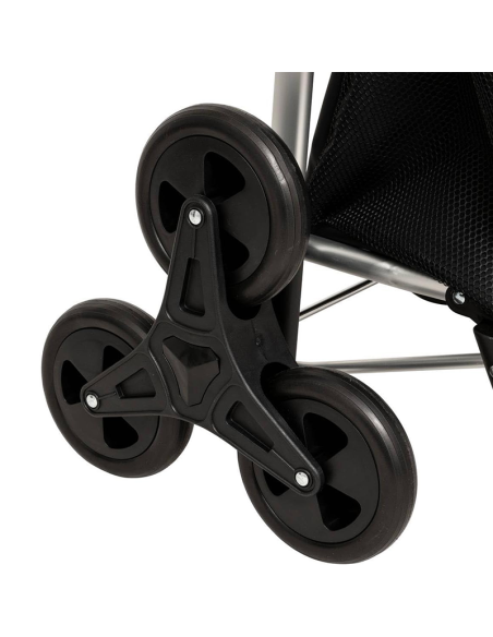 Chariot de marche plaint 6 roues en aluminium Noir Five