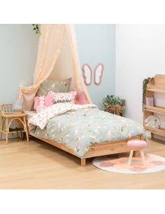 Parure de lit imprimée fée 140x200 Vert Beige Atmopshera For Kids 2